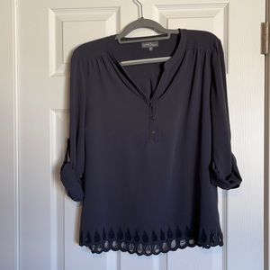 Market & Spruce blouse grey size medium